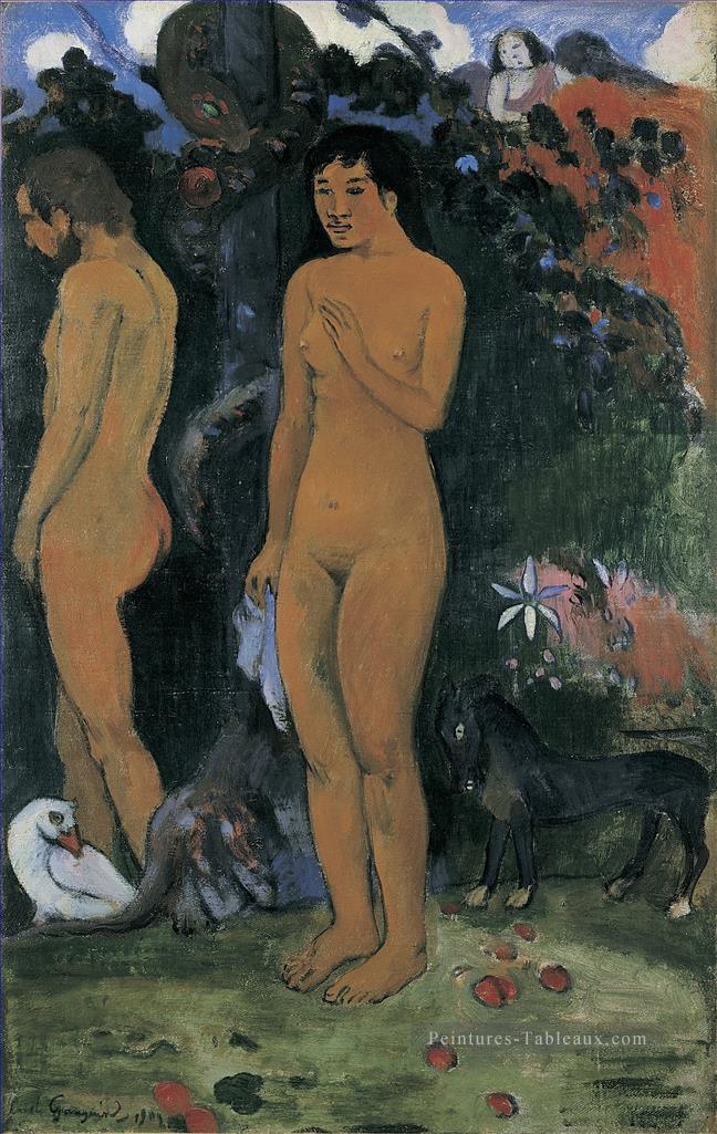 Adam et Eve postimpressionnisme Primitivisme Paul Gauguin Peintures à l'huile